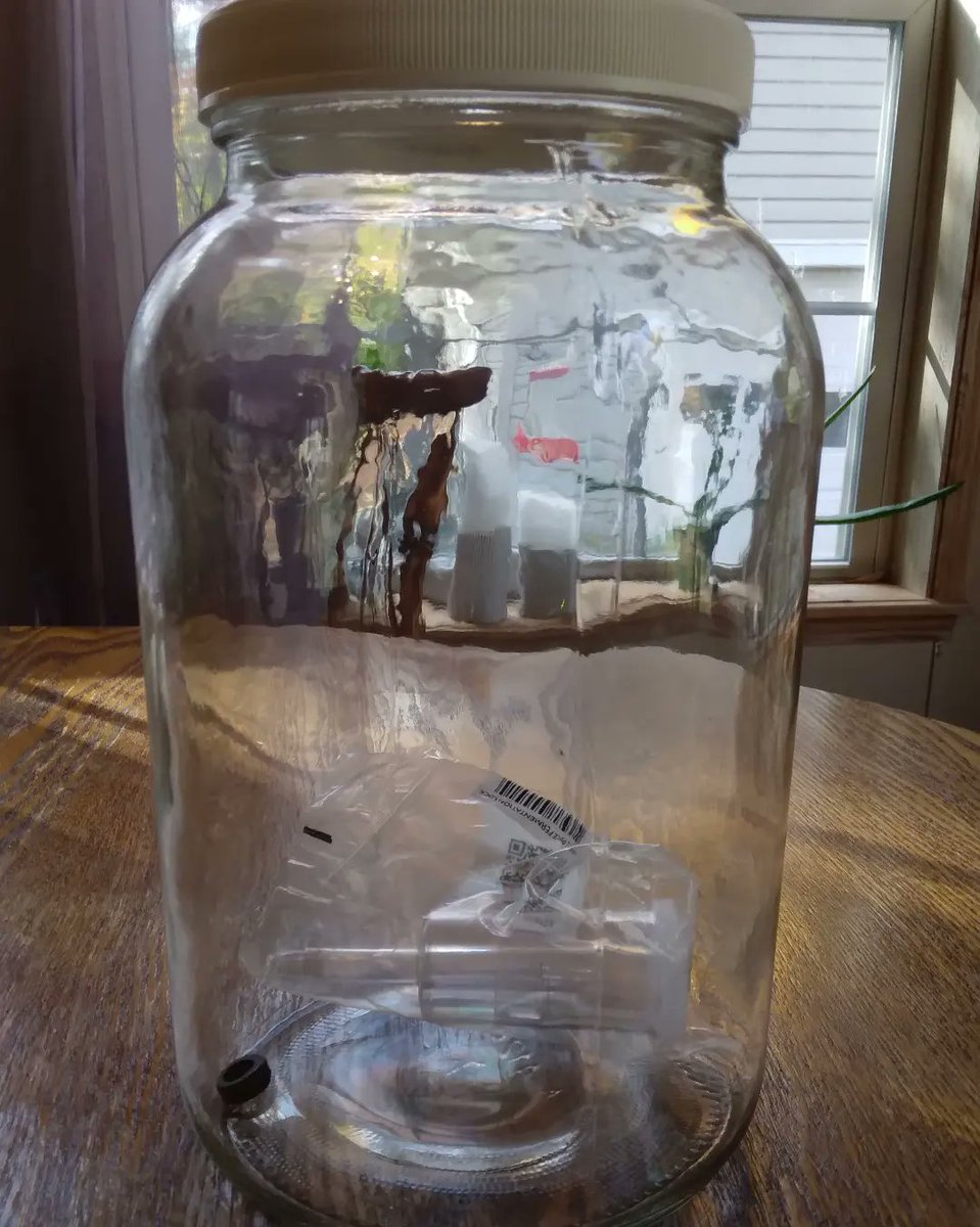 KnightDivining's tweet photo. Mead Update: Finally got 95% of the raspberries out of the carboy (mesh bag next time.. ugh) so now I'll let it sit for a few days to settle and then rack into the new fermentation jar.
#mead #honeymead #honeywine #nectarofthegods #meadmaking #raspberrymead #newhobby https://t.co/YolPhgKD9N