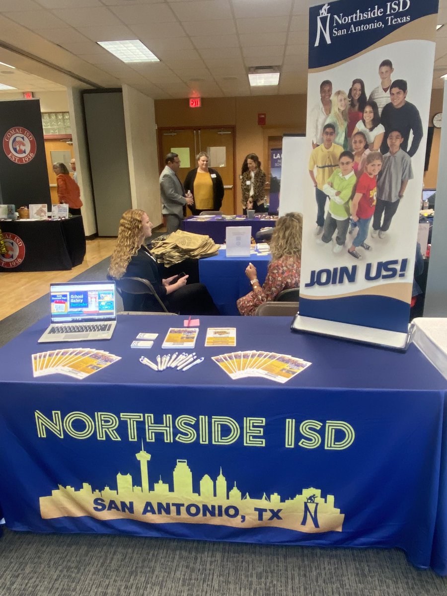We’re ready to hire you <a href="/utexascoe/">College of Education</a> future educators! Find us, <a href="/nisdhr/">Northside ISD HR</a> at the <a href="/UTAustin/">UT Austin</a> Rec Sports Center until noon today. #ChooseNorthside #NISDIgnited <a href="/NISD/">Northside ISD</a>