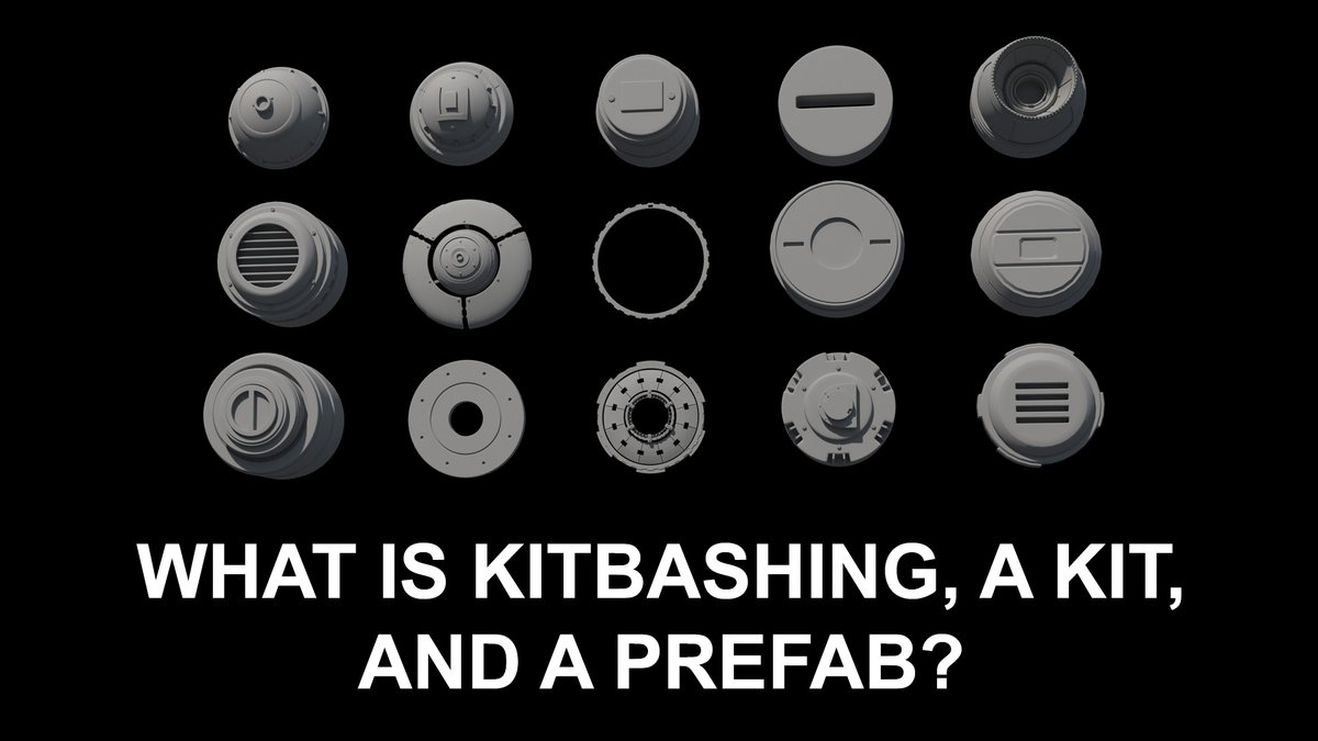 In my continuing quest to answer student questions, here's a short video explaining what kitbashing or prefabs are for film and videogames. youtube.com/watch?v=TFGWz7… #gamedev #vfx #animation #videogames #conceptart