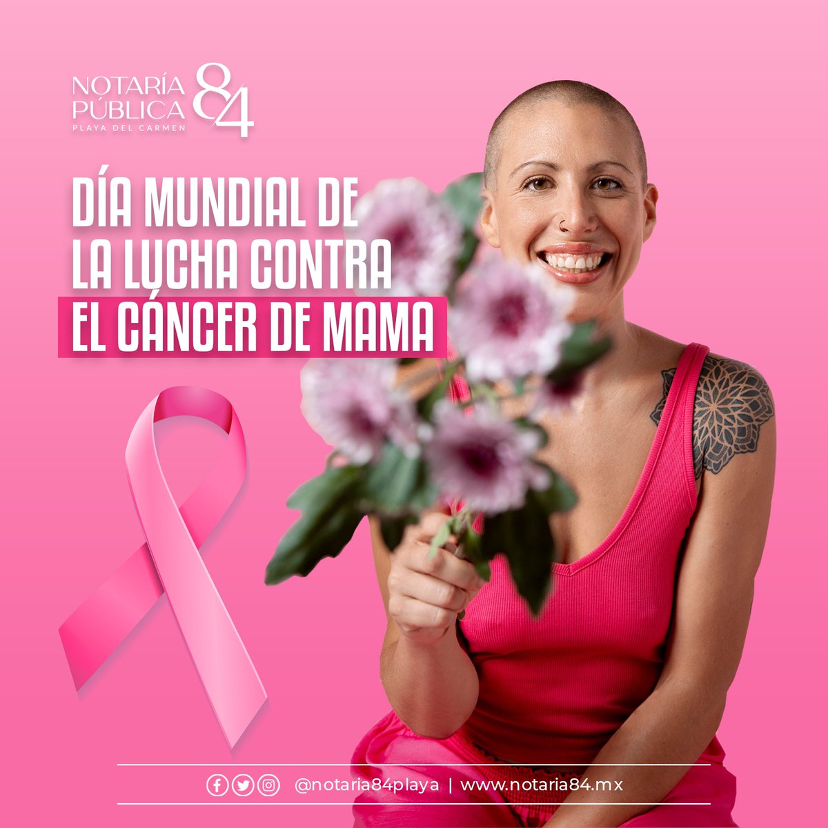 notaria84playa's tweet photo. Conmemoramos hoy el Día Mundial Contra el Cáncer de Mama 🎀

Desde la Notaría 84, expresamos nuestro apoyo y solidaridad a las mujeres guerreras y a las familias que luchan día tras día contra esta enfermedad. 

¡Mucha fuerza! 💕

#Notaria84 
#DiaMundialContraElCancerDeMama https://t.co/kQyOsW3WeV