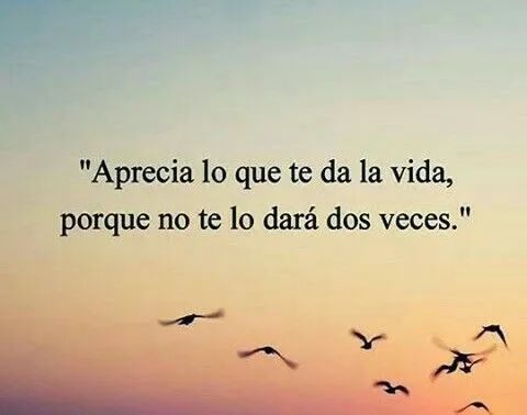 Aprecia lo que te da la vida.... 👇😊🙏