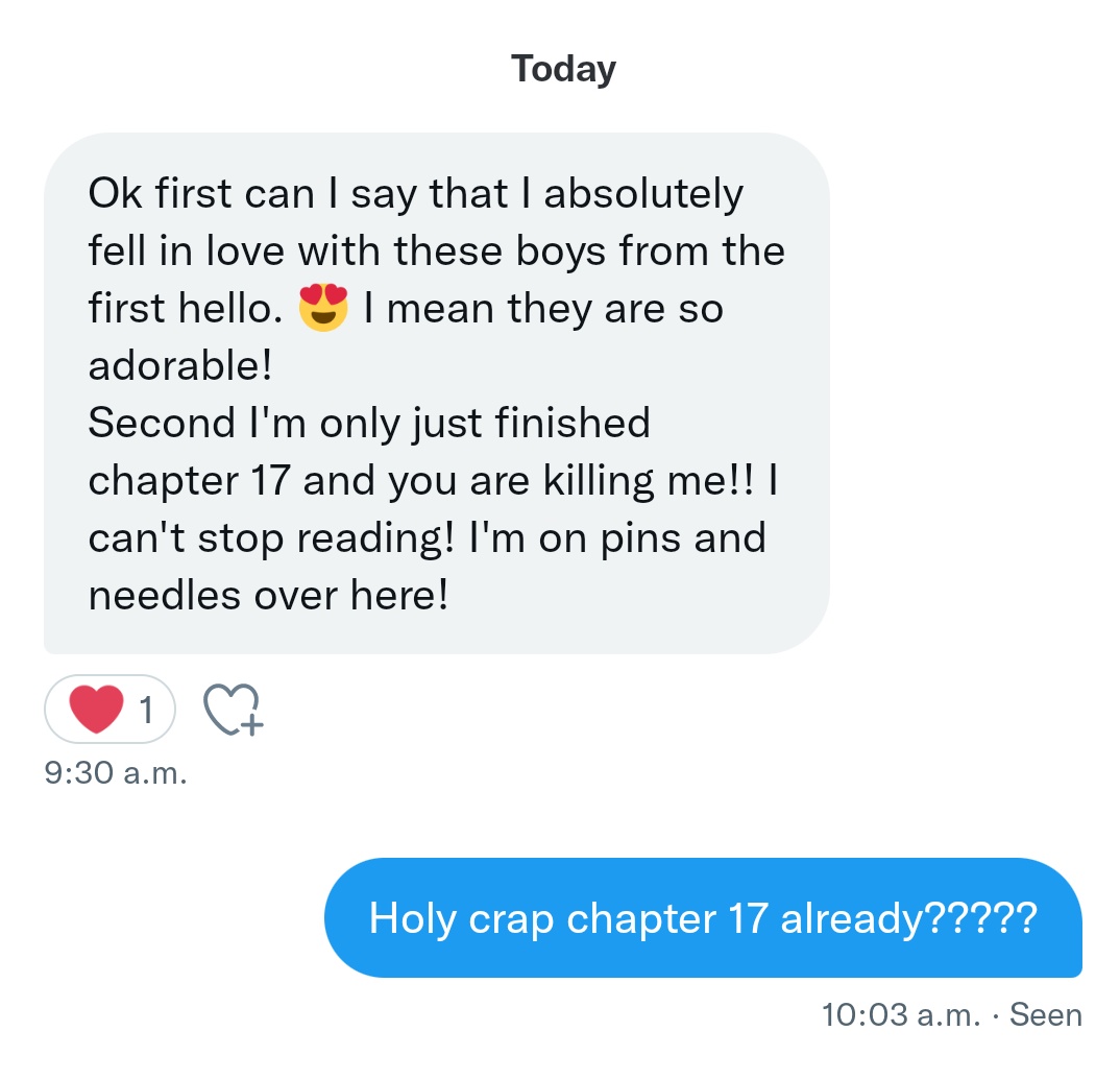 scifrey's tweet photo. #BetaReader feedback for #NineTenths that makes my heart go pitterpat.
💜📘   👦☕🐉 https://t.co/WJvvVemE4Z