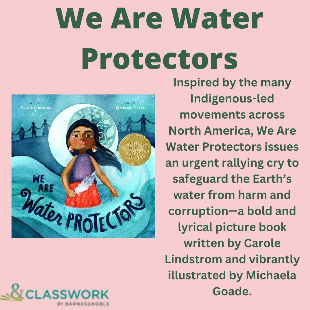 bn_classwork's tweet photo. @JoannaHoWrites @HarperChildrens @BNBuzz @sethmeyers @penguinkids @ciara @DangeRussWilson @randomhousekids @VikingBooks @judyschachner @UnionSquareKids @The_Pigeon @Meg_Medina @Candlewick @SimonKIDS @monicabrownbks @yuyimorales @juanamartinez Today's #SELSpotlight is We Are Water Protectors! In an appropriately forceful and inspirational call to action, Carole Lindstrom’s lyrical picture book about defending Earth’s natural resources is a must-read regardless of age. Ask #YourBNRep today for more information today! https://t.co/s4OBJ1Vgmu