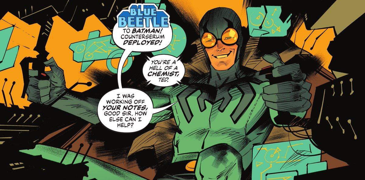 dailybluegold's tweet image. No thoughts just Dan Mora's Ted Kord a.k.a. Blue Beetle!

─From Batman/Superman: World's Finest #8