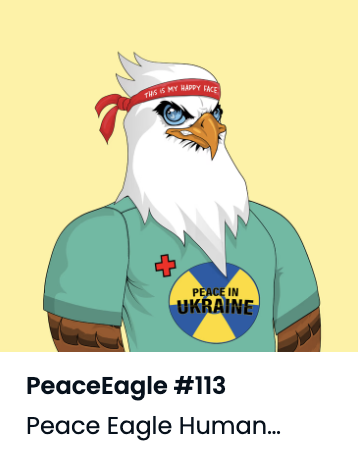 PeaceEagleNFT's tweet photo. Miss the mint? Not to worry!
#NFTGiveaway - We will select three winners to receive one of these NFTs. Entry is easy:
โ
Like, RT, & Comment
โ
Follow @PeaceEagleNFT & @JoliLavie
#PeaceEagleNFT #EagleStrong https://t.co/RlgTt8D0cb