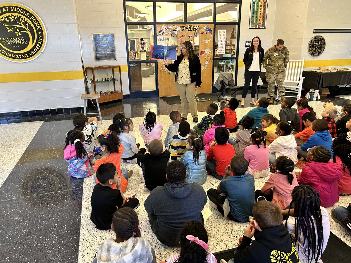 We are grateful for the @appstate Office of Diversity returning to our academy for a monthly read aloud. #learningtogether