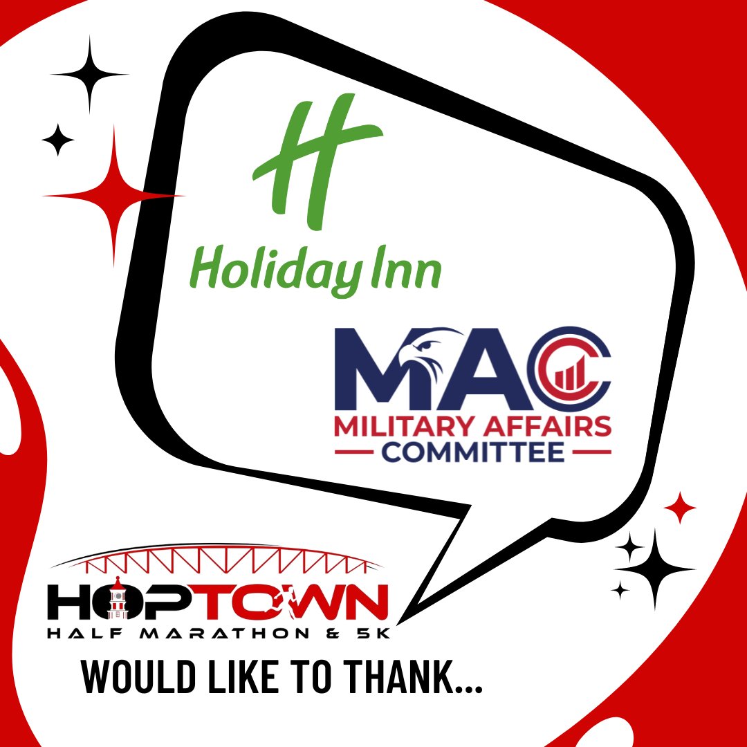 We're only a few days from the race, and we want to continue thanking our awesome sponsors by shouting out Holiday Inn Hopkinsville and <a href="/CountyMilitary/">Christian County Military Affairs Committee</a> ‼️