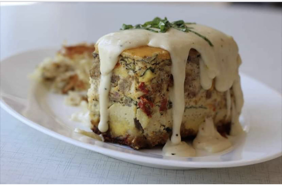 JiminyV's tweet photo. #thenine breakfast lasagna https://t.co/Q4kfcqwTCU