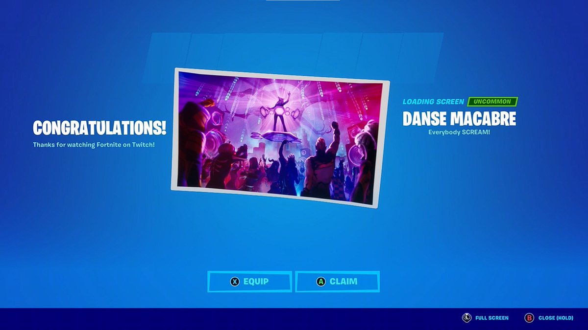 FN_Assist's tweet photo. Reminder that the #Fortnite Fortnitemares Twitch Drops are live:

Now until Nov 1st at 2:00am ET/7:00am BST, watch 1 hour total to earn the Danse Macabre Load Screen!

Remember to claim it in https://t.co/HvQtsoPzAv afterwards.

🔗 Drop Enabled Streams: 
- https://t.co/CUR2WHj0b8 https://t.co/P2RpVGALWo