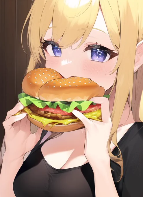 初めから手づかみで食って西洋人も食う食べ物なら性格に訓練されてるんじゃね⁉︎

「Idol eating hamburger」

ハンバーガーを食べるアイドル
おー…… 