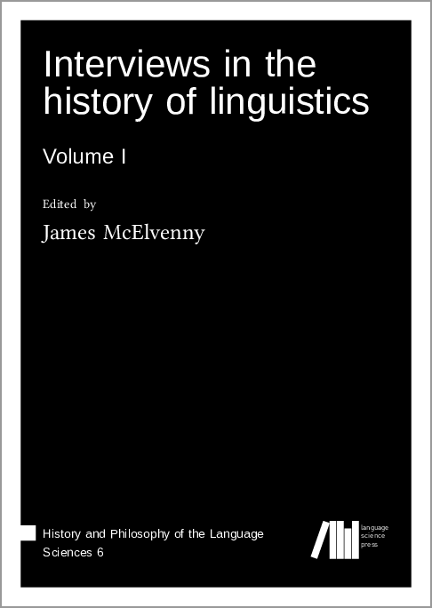 Just published "Interviews in the history of linguistics: Volume I" by James McElvenny #hpls #openaccess langsci-press.org/catalog/book/3…