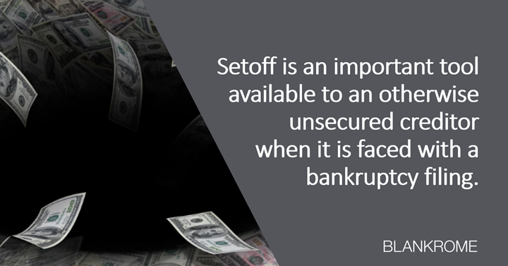 BlankRomeLLP's tweet image. #Creditors can use #setoff as a mechanism to limit loss when a debtor has filed for #bankruptcy. Ira Herman explains setoff requirements, setoff exceptions, the automatic stay, and more in a newly updated @LexisNexis Practical Guidance Practice Note. Read: bit.ly/3fX9tsB