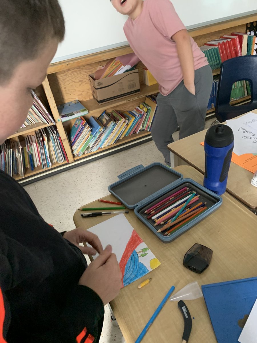 MrsMartinow's tweet photo. Our co-op student, Mr.Mantick, created an engaging social studies lesson about the Canadian flag. He showed students proposed flags from history, flag trends, and then had them create their own! 🇨🇦🍁 Great work! ⁦@trinitytitan⁩ https://t.co/G11sqxMIH8