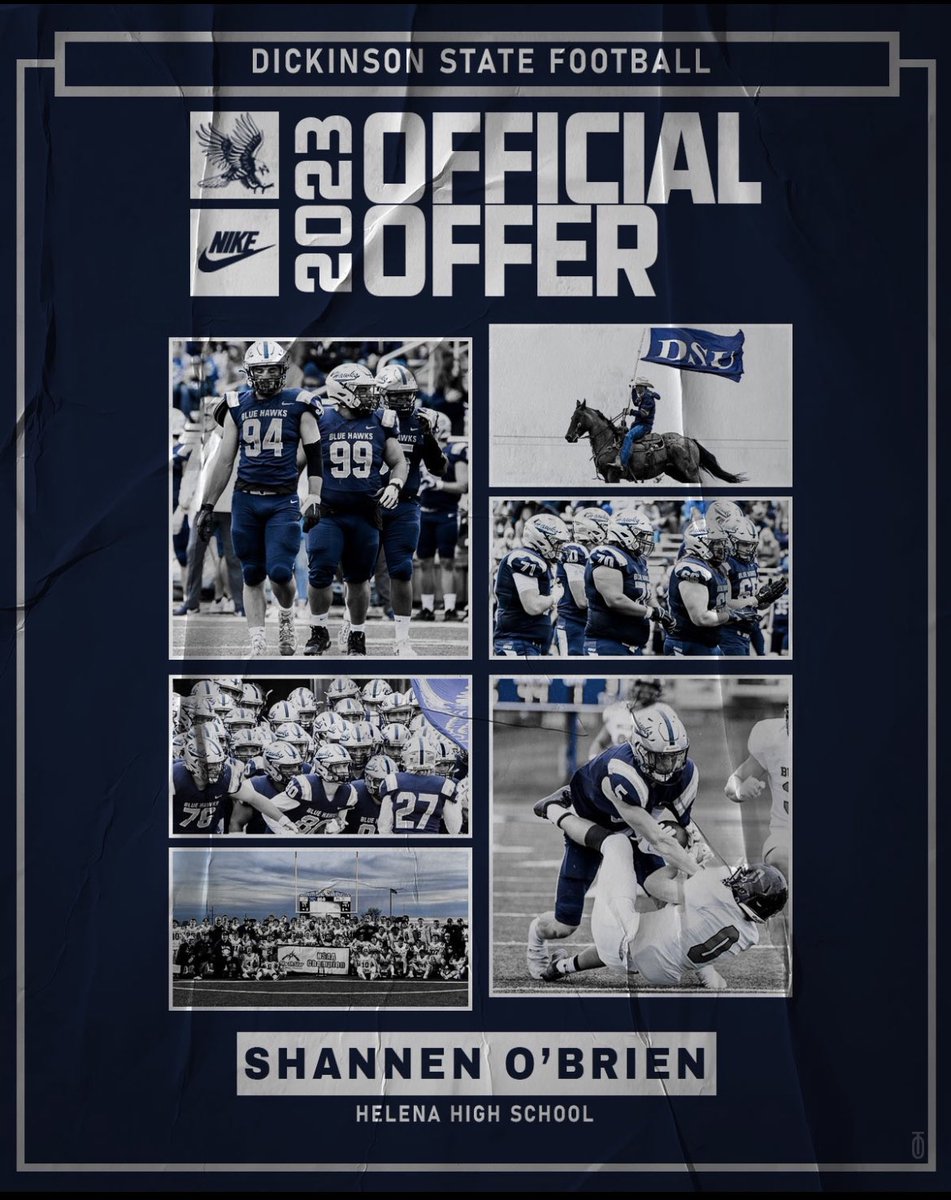 Excited to announce I have received an offer from <a href="/BlueHawkFB/">Dickinson State Football</a> <a href="/RMcCarvel/">Russell E McCarvel</a>
