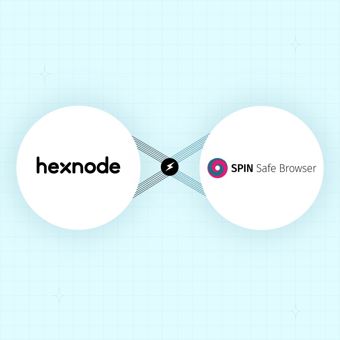thehexnode's tweet photo. #Partnership Alert > Hexnode + SPIN Safe Browser <
You can deploy the #SPINSafeBrowser, the worldโs highest-rated Safe Browser from #thehexnode console to all your #manageddevices. Filter out harmful content and surf the internet in peace.
Read more >> https://t.co/X3QEzzTeLK https://t.co/fXM18MCb35