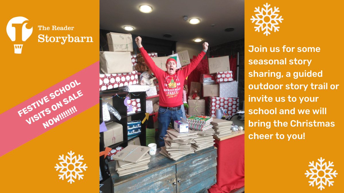 Festive School Trips ON SALE!
Email storybarn@thereader.org.uk 

🎄 Half &amp; Full Day Storybarn visits
🦌 Guided Outdoor Story Trails!
🚕 Invite us to YOU and will bring a Christmas On the Road to your school!

#edutwitter #LiverpoolSchoolTrip
<a href="/ReadingatLLP/">Reading at LLP</a> <a href="/llpartnership/">LLP</a>