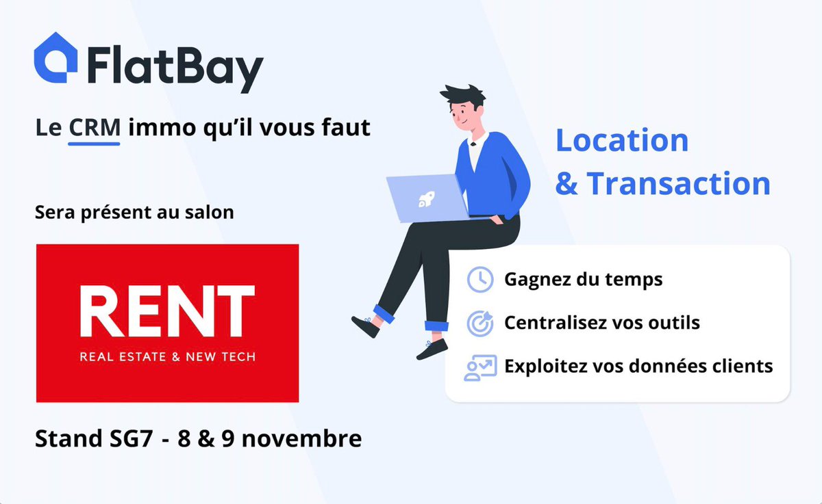 RDV au <a href="/salonrent/">Salon RENT</a> les 8 &amp; 9 novembre prochains pour vous présenter le #CRM Immo #location &amp; #transaction "le plus propre et plus complet du marché" 🚀
(c'est nos clients qui le disent)

#proptech #propertymanagement #immobilier #RENT2022 <a href="/Paris_and_Co/">Paris&Co</a> <a href="/Frenchproptech/">The French Proptech</a>