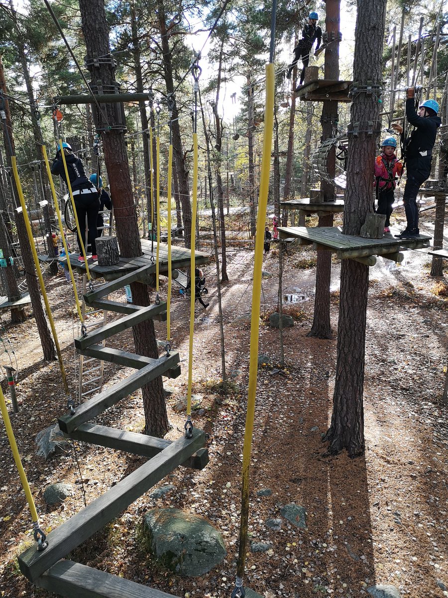 At Finnish Customs you can spend a 'sports afternoon' twice a year. This time I went to adventure park Korkee with tracks up and down in the trees. First time there, real fun with colleagues! #Liikuntailtapäivä #TullissaTöissä #Korkee #Mustikkamaa #MyHelsinki @SuomenTulli