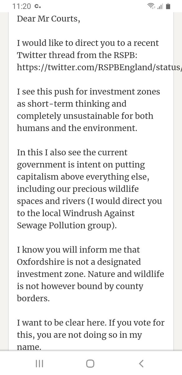 Sent to my MP <a href="/robertcourts/">Robert Courts KC FRAeS</a> on 4 October. I'm still awaiting a response ...