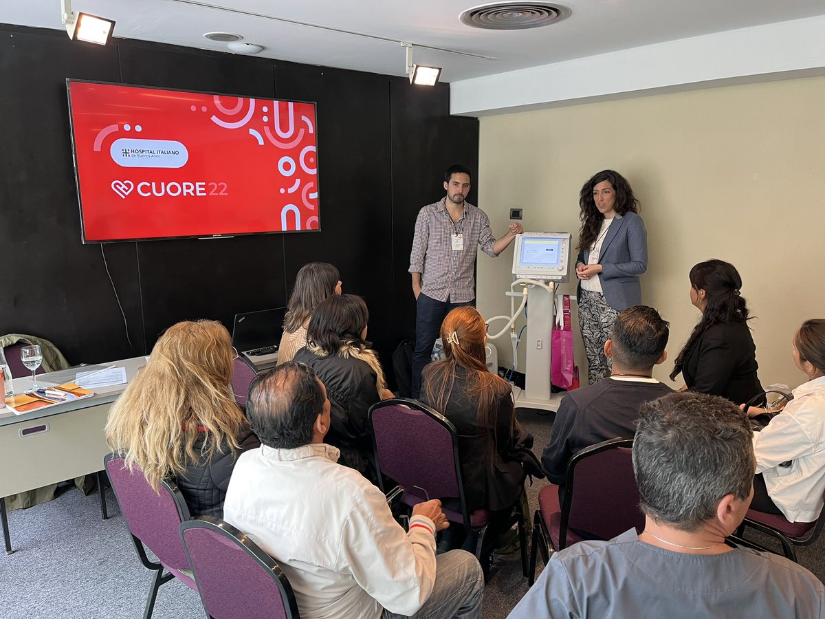 EmiSteinberg's tweet photo. Continuamos en el #CUORE22 @imedCV con talleres de Ventilación Mecánica: programación inicial y monitoreo básico de la mano de #TECME. https://t.co/9Kqcrimqvw