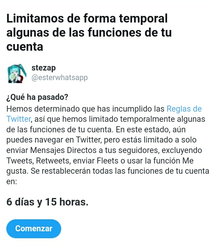 esterwhatsapp2's tweet photo. 7 dias de ban, amigos. 
rt pra chegar nos mutuals 🤒 https://t.co/txNzplpWsi