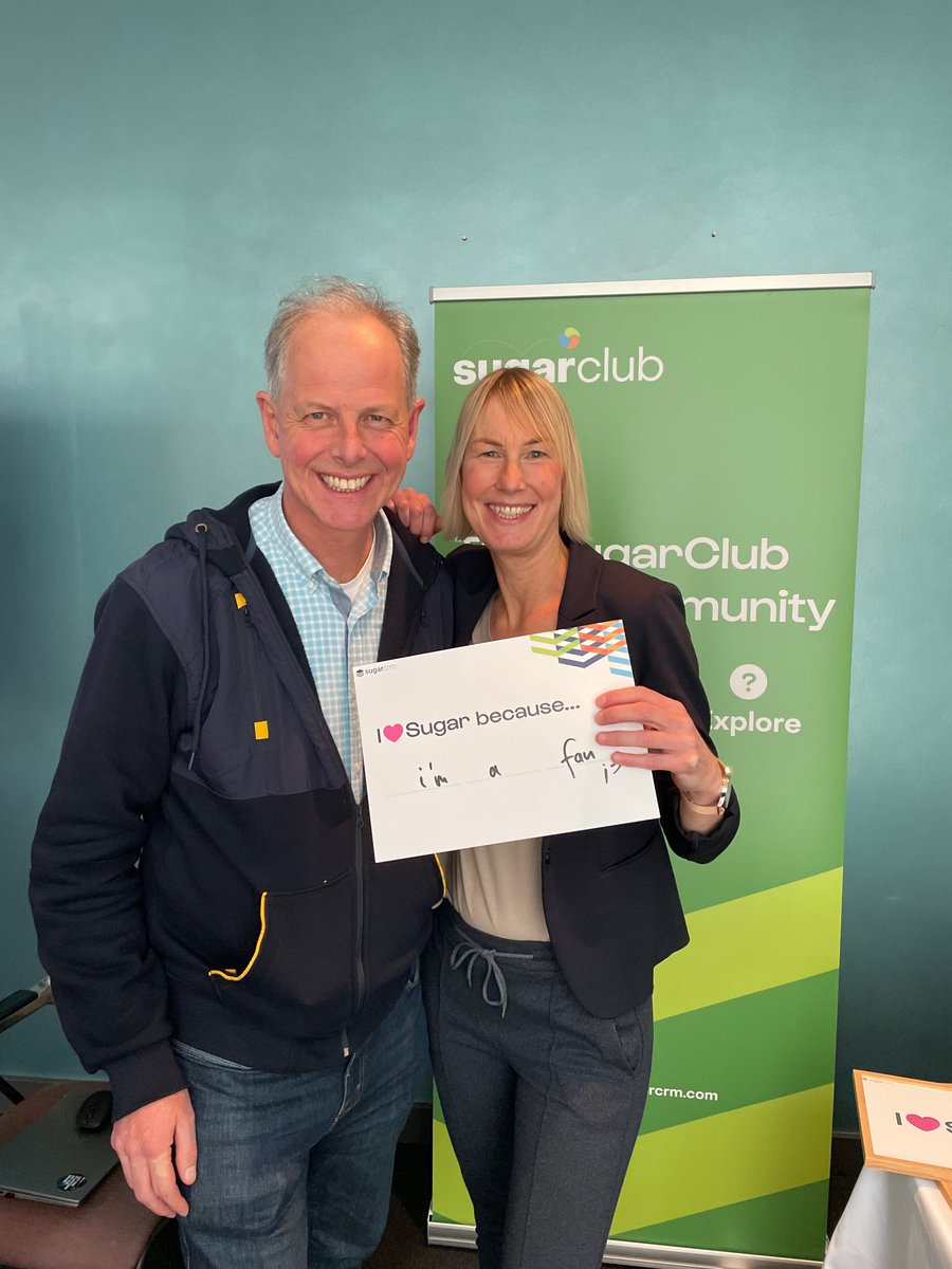 SugarCRM's tweet photo. We loved catching up with some of our awesome customers on the #SugarConnected tour! 

It was great seeing Johann Giesberts and Sonja Ludwig and learning about the cool things they’re doing with SugarCRM.

#CRM #CX https://t.co/Haad96VQyJ
