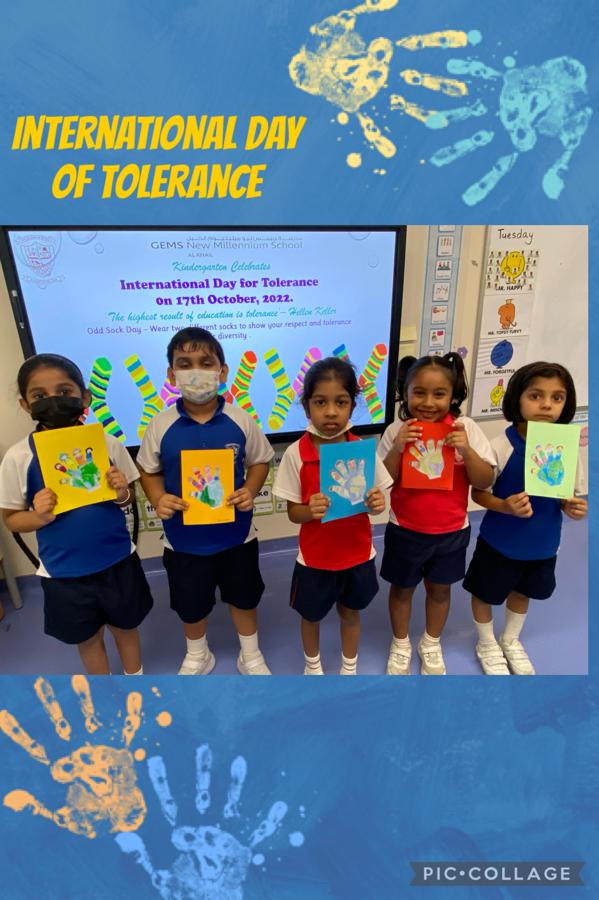 Bushra_b05's tweet photo. #Tolerance is
Accepting others as they are.
Accepting yourself for who you are.
Acceptance of differing views of other people.
#KG2CRespectfulHands wore different socks to show we are different yet we are the same. 
@MichelleVerghe1 @gemsnms_alkhail @tolerance2019 https://t.co/cqftd9wy5O