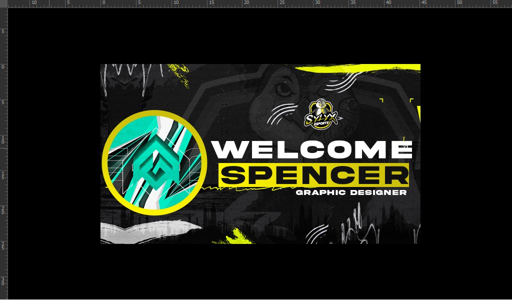 SylyxEsports's tweet photo. Please join us in welcoming our newest graphic designer @GraphicSpencer we can't wait to see what more designs you do and give you more work!
#SYXONTOP https://t.co/0bR6TWH8zl