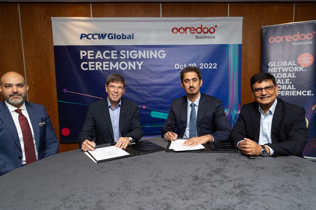 PCCWGlobal's tweet photo. During #CapacityEurope in London today, @ooredootn officially signed an agreement with #PCCWGlobal, to deploy a new #network solution, leveraging the #PEACE subsea cable system connecting Tunisia with Marseille, opening a new gateway to Europe.
#TechNews #Technology #PEACECable https://t.co/FYgaPJufe3