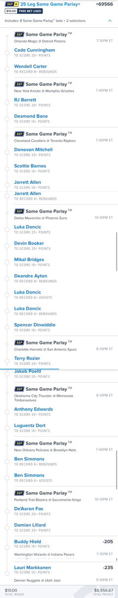 ParlayEater's tweet image. Last night losing every ticket by 2 rebounds or 1 points was definitely frustrating . On to tonight we go #nba #fanduel #GamblingTwitter #parlays