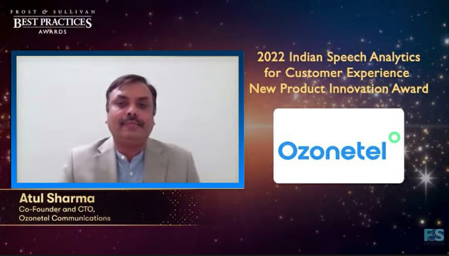 Ozonetel's tweet photo. We did it!🤩 
We’re thrilled to be recognized by @FrostSullivanIN 🏆
Here’s to the team that constantly strives to bring cool innovations to life.👏👏
As Atul Sharma, our Co-founder &amp; CTO rightly said, “Ozonetel’s success reflects the faith &amp; feedback of its 2500+ customers”.🤝 https://t.co/UerVBiWqzH