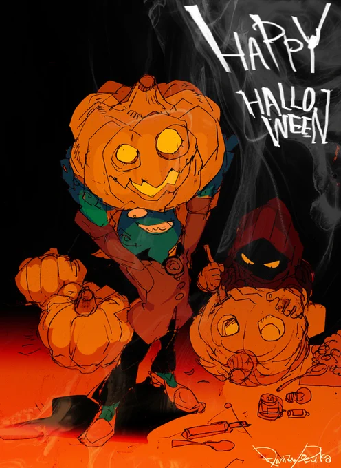 ハロウィン楽しみだね!いつもの絵 