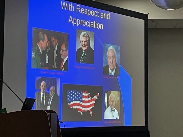 DrElsterUSUSoM's tweet photo. The @AmCollSurgeons #ACSC22 Operative Trauma course recognized @USUhealthsci founding faculty member Dr. Norman Rich. It’s impossible to overstate his importance to #MilMed and surgery - pleased to see him recognized here. Read more about Dr. Rich: https://t.co/Jq2s8qM1oi https://t.co/rst85d2is1