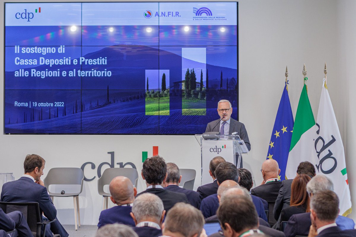 finpiemonte's tweet photo. Il nostro presidente Vietti è intervenuto oggi per #ANFIR al convegno organizzato con @GruppoCDP e @regioni_it confermando la disponibilità delle #finanziarie regionali a essere facilitatori nelle partnership con tutti gli attori operanti a livello nazionale e sovra-nazionale https://t.co/jLFBKypJg9