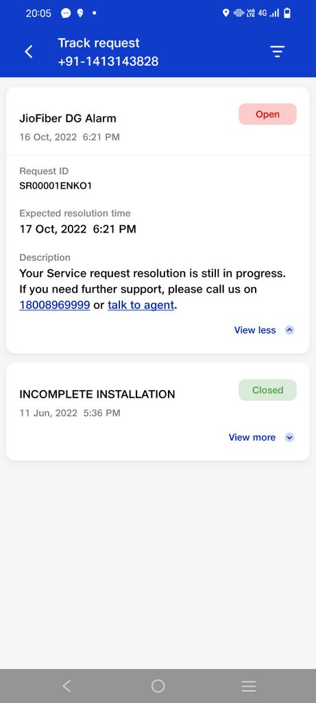 FcsHeda's tweet photo. Reliance Jio does not have engineers in Jaipur ? 
My request pending since 16 October and visit was sheduled on 17th. But customer care still asking for wait till 22nd October. 
Worst Jio care @reliancejio @RelianceJioCare @MukeshAmbaniOf @JioCare https://t.co/9KnYkyuPmY