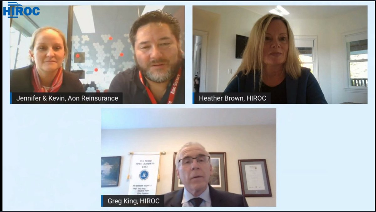 HIROCGROUP's tweet photo. HIROC's Heather Brown and Greg King chatting with Jennifer Edgar and Kevin Lee from @AonCanada about hard and soft markets this morning.
"These cycles are a natural part of an insurance lifecycle."
#FutureForwardTogether https://t.co/6EjrhZyPG0