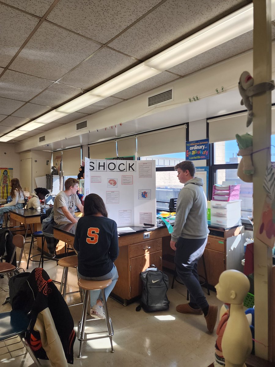 CParsio's tweet photo. When students teach eachother about feedback mechanisms through a topic they are passionate about, they make me so proud! This is powerful learning! #AnatomyPhysiology @SomervilleHSNJ #MsPScience #SHSAnatomyP4 https://t.co/N6Wa8slRh0