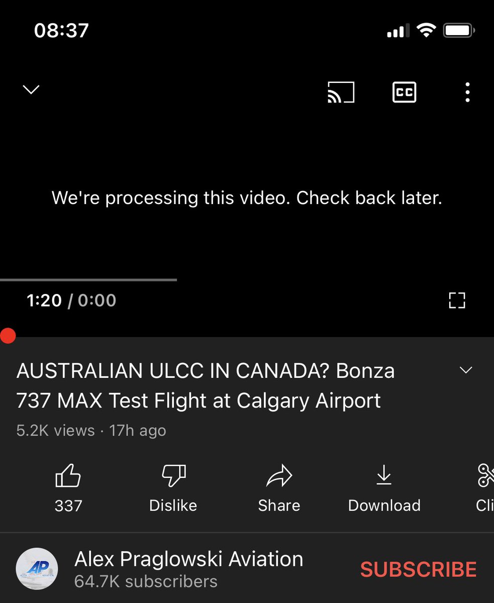 Hi @TeamYouTube, I posted this video yesterday afternoon and it was working completely fine until today when it started showing this error. It’s not just me either, viewers are reporting the same issue. youtu.be/69RH-g2IkKI Anything you might be able to do?