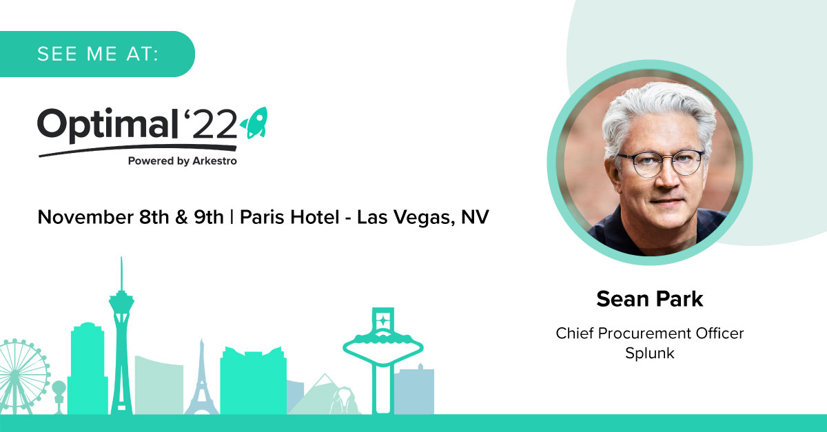 Arkestro's tweet photo. We are excited to announce Sean Park, CPO of Splunk will be speaking at #Optimal22 on November 9! 🚀
 
Don't miss Sean Park at #Optimal22. Register here: https://t.co/zOykWnin8C

#procurement #predictiveprocurement #digitaltransformation #networking  #supplychainleaders https://t.co/gWghyWGPK9