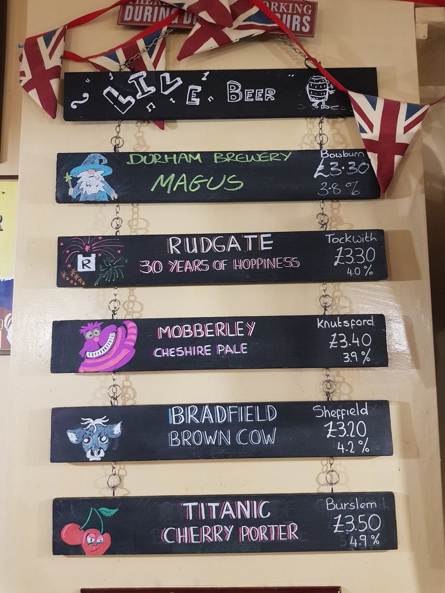 On the bar today, Wednesday 20th October 2022, at Boyce's Barrel, Colne
@durhambrewery @rudgatebrewery @mobberleybeer @BradfieldBrew @TitanicBrewers @camraeastlancs @EastLancsCAMRA @ColneBID