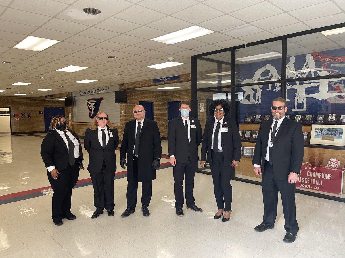 Administrators have school spirit, too! Can you guess who we are for Early Halloween Day? 🤔