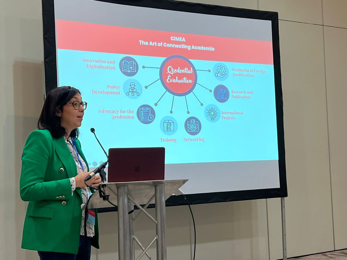 CIMEA_Naric's tweet image. A @CIMEA_Naric delegation is present at the @TAICEP_org 2022 Conference in Glasgow. The birth of #APICE, the first Italian Professional Association of #CredentialEvaluators was presented; we also shared our experience in #cooperation and how #project tools can make the difference