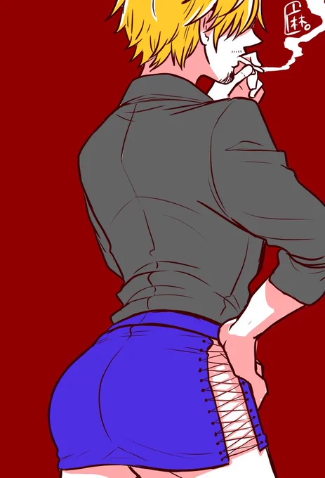 ⑭※女装なんだかんだ腰あたり描いてるのテンションあがるかも、細くくびれたた腰を反らせて描くのとか大好きですね!!! 