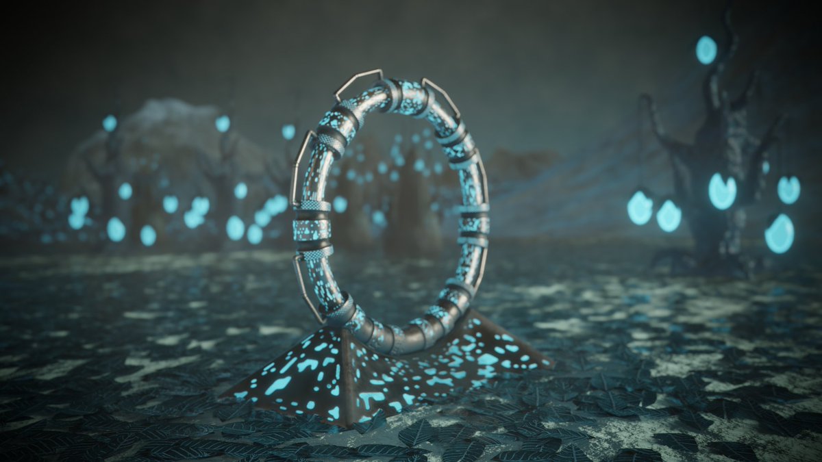 BonnieSimeone's tweet photo. Happy Wednesday!
Here's an asset I have been working on for an upcoming animation experiment.  #Blender3d #Eevee #scifi #alienworlds #Portal #Teleporter #alientech https://t.co/QaTKuy40mE