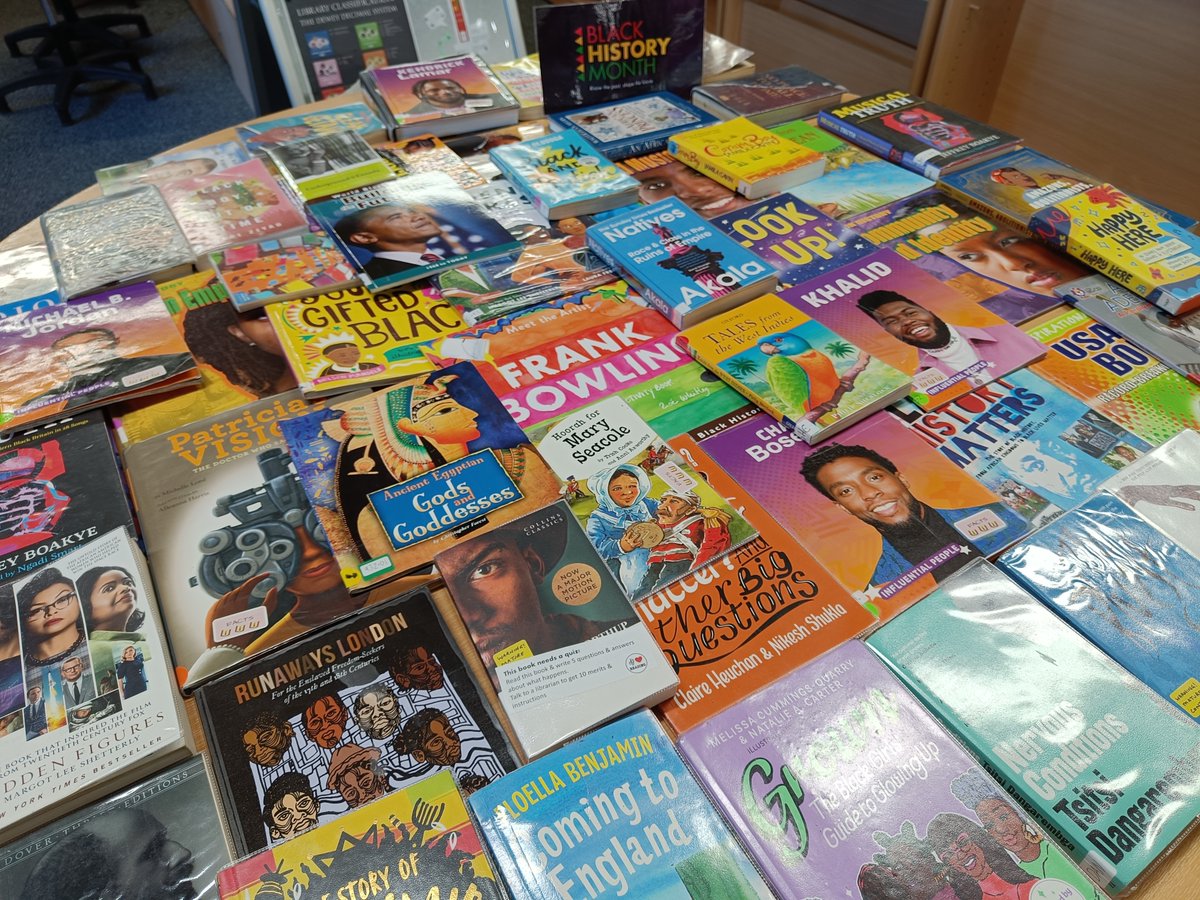 LibraryHHS's tweet image. Thank you to @CurriculumBlack for producing resources that will make such a wonderful addition to our #BlackHistoryMonth table