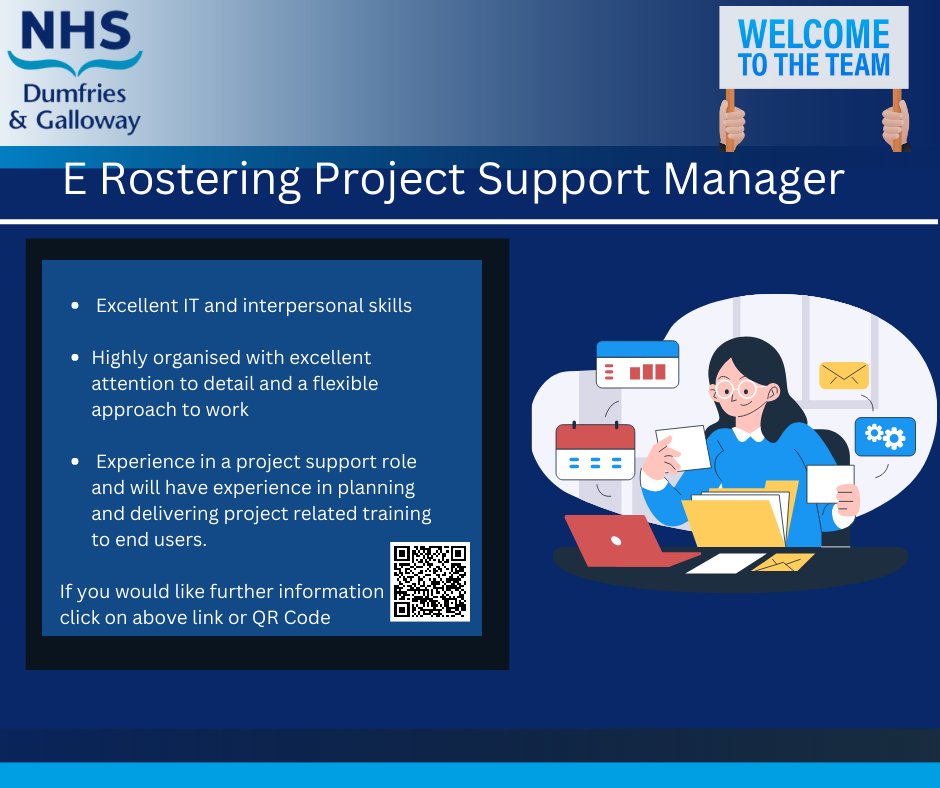 DGNHS's tweet image. We are Hiring!!

Please click on the below link👇👇👇👇
apply.jobs.scot.nhs.uk/displayjob.asp…
#erostering #projectmanagement #supportmanagement #nhsscotland #nhs #nhsdg