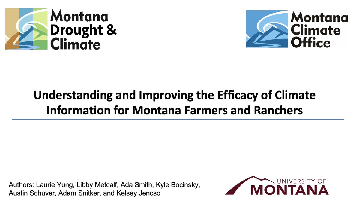 Our Montana Drought &amp; Climate research team received a warm welcome at the <a href="/MSU_Extension/">MSU Extension</a> Annual Conference! Felt great to engage in dialogue about our  research results with such important partners in this work. Thanks, MSUExt! <a href="/mt_climate/">Montana Climate Office</a> <a href="/MSUBeefExt/">Montana State University Beef Extension</a> #SciComm
