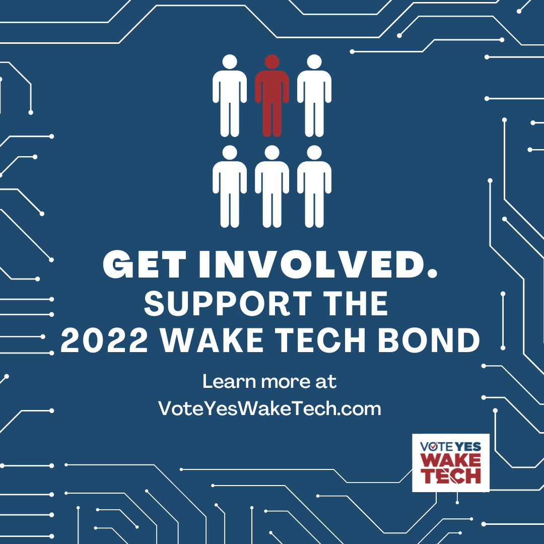 From requesting a yard sign to becoming an official supporter, there are several ways to show your support for the 2022 Wake Tech Bond. This bond will positively impact our community for years to come. To get involved, fill out this form voteyeswaketech.com #VoteYesWakeTech