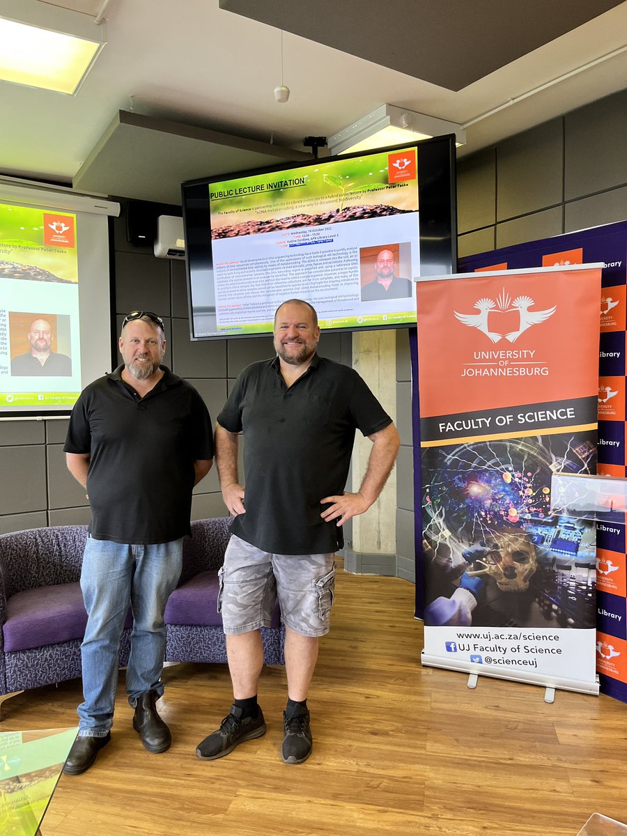 ujlibscience's tweet photo. If you missed the #UJScience #PublicLecture “eDNA metabarcoding: a new way to document biodiversity” by Professor Peter Teske from the department of Zoology you can watch the recording #UJLibrary : https://t.co/giaMxwtjko https://t.co/3g6LnxYoy1