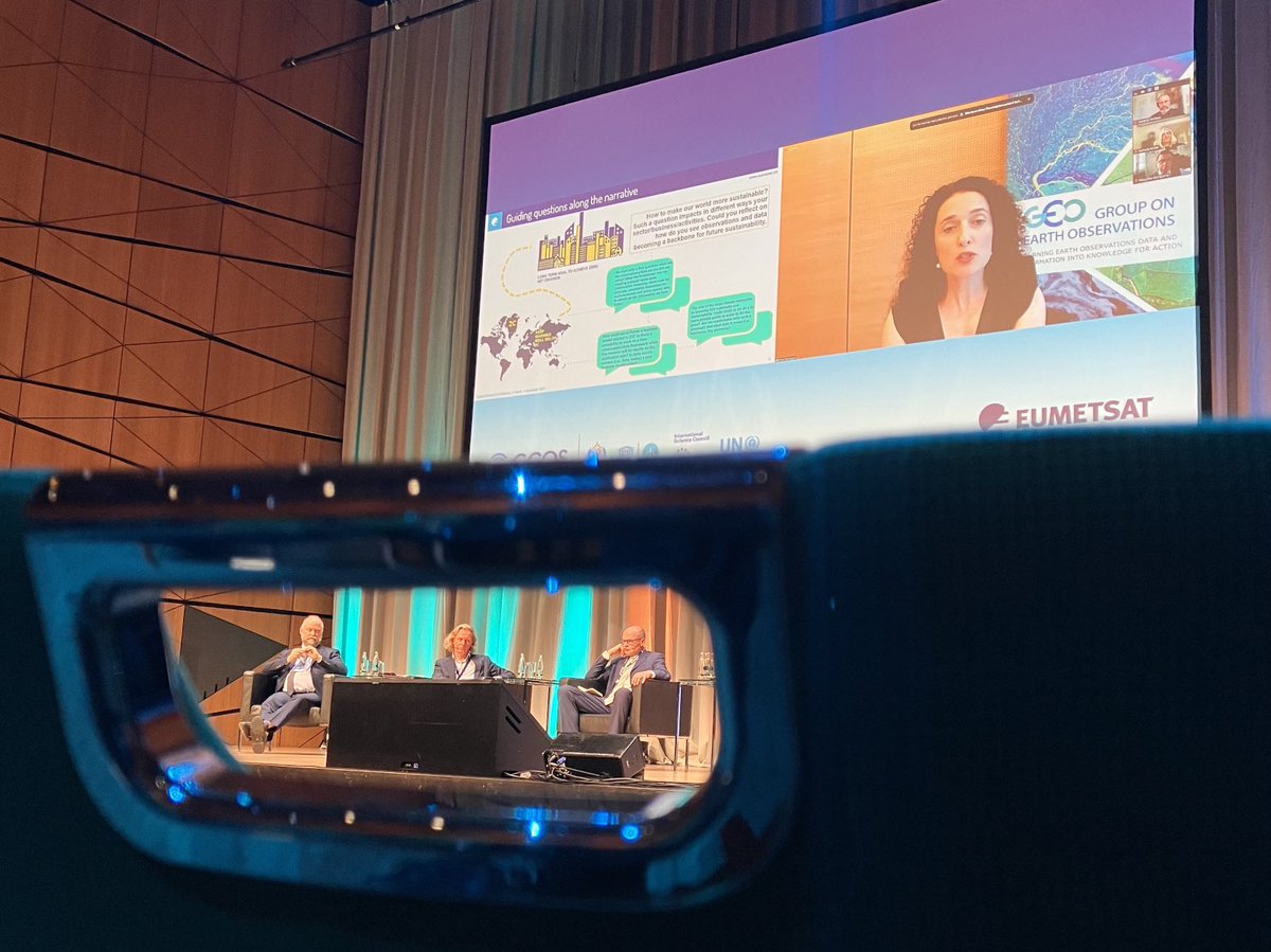vincentgabaglio's tweet image. Closing session at the ⁦@gcos_un⁩ conference here in #Darmstadt 

⁦@GEOSEC2025⁩ Yana addressing the meeting on future of climate observation. 

⁦@eumetsat⁩ #GCOS2022